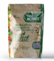 Organinės granuliuotos ekologiškos trąšos Activit, 4kg